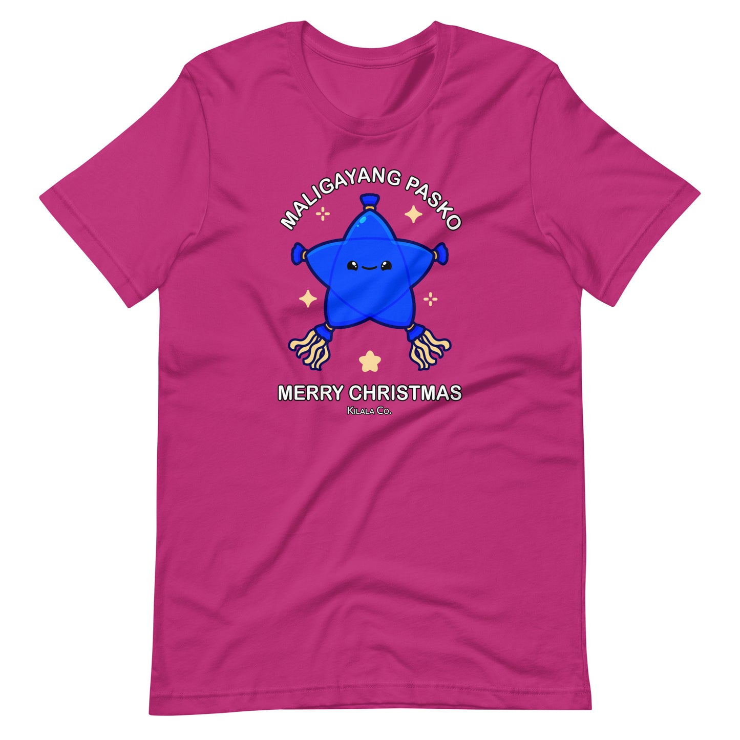 Maligayang Pasko Blue Cuties Star T-shirt (Unisex)