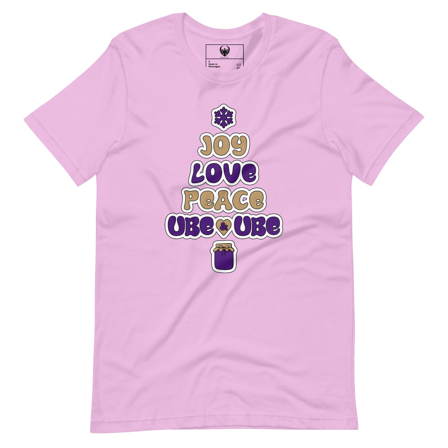 Joy, Love, Peace, and Ube Adult Unisex T-shirt