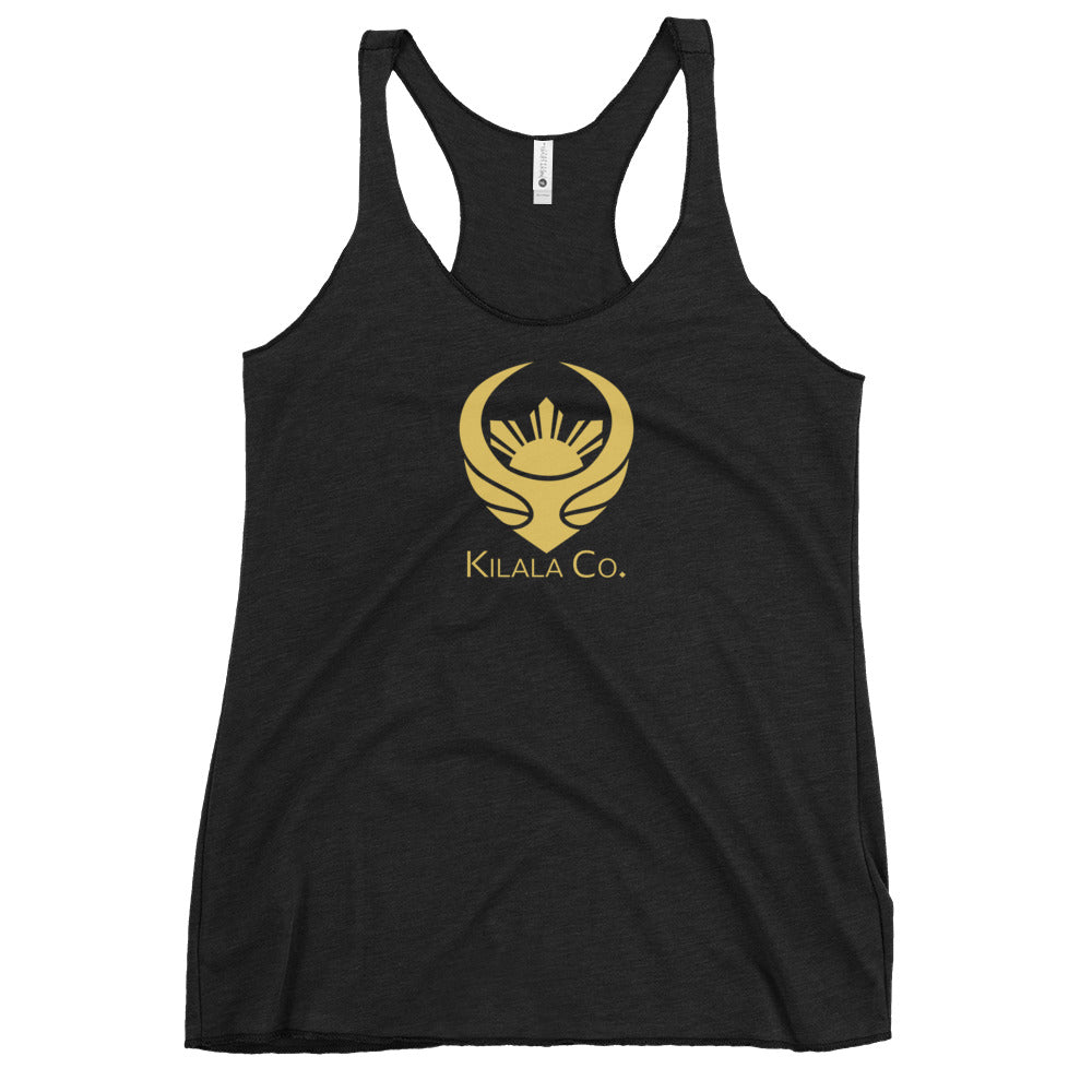 Kilala Brand Golden Eagle and Sun Naisten Racerback Tank