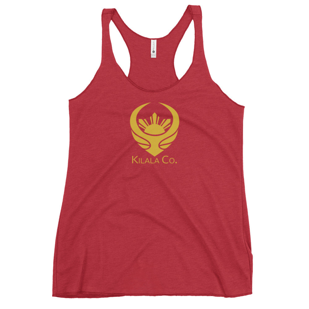 Kilala Brand Golden Eagle and Sun Naisten Racerback Tank