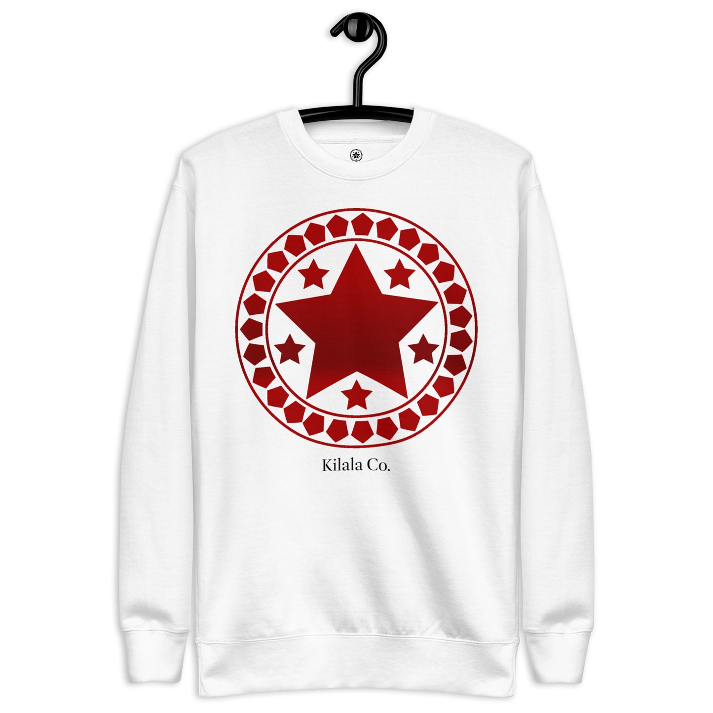 Philippines Ornamental Lantern (Christmas Parol) Premium Sweatshirt - Red Gradient (Unisex)