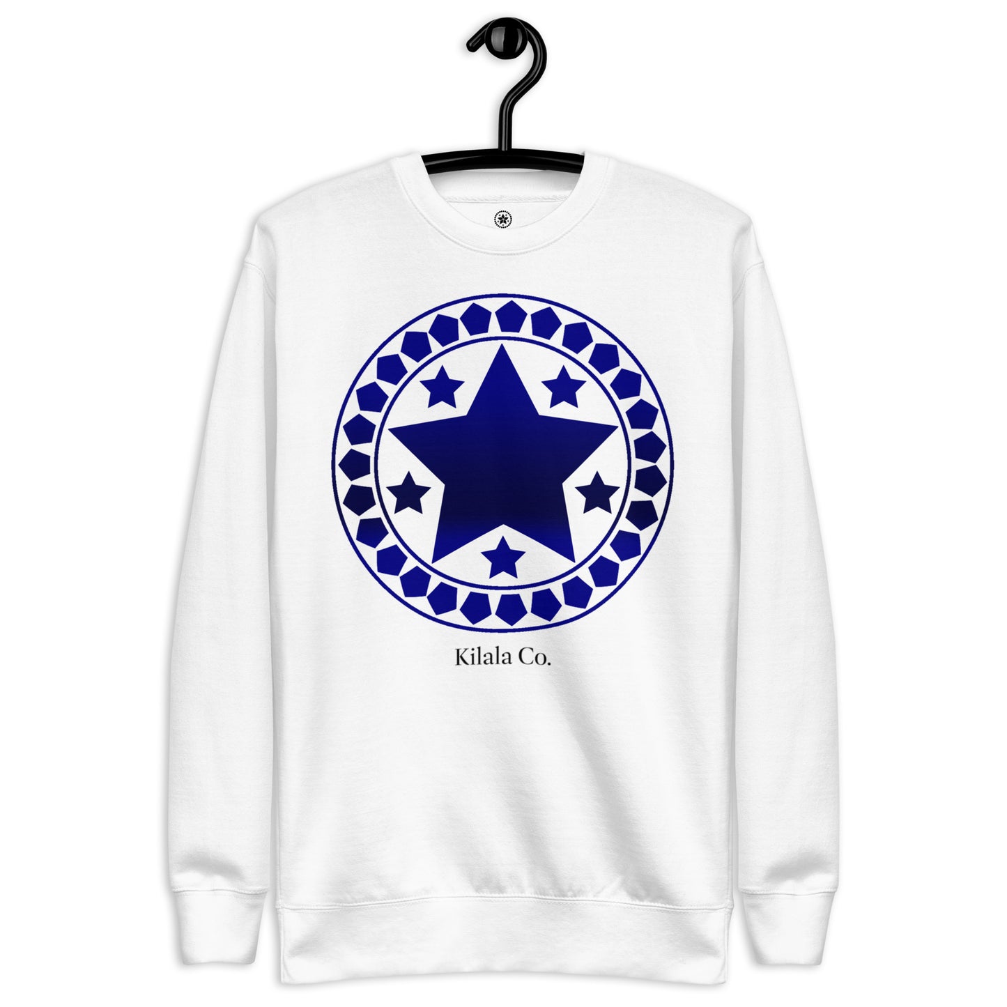 Philippines Ornamental Lantern (Christmas Parol) Premium Sweatshirt - Blue Gradient (Unisex)