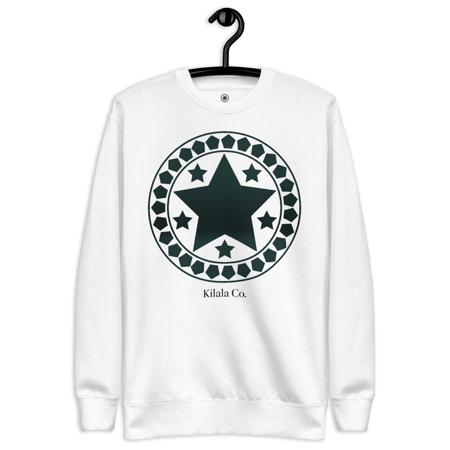 Philippines Ornamental Lantern (Christmas Parol) Premium Sweatshirt - Green Gradient (Unisex)