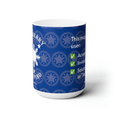 Honorary Filipino Christmas Ceramic Mug (Blue) 15oz