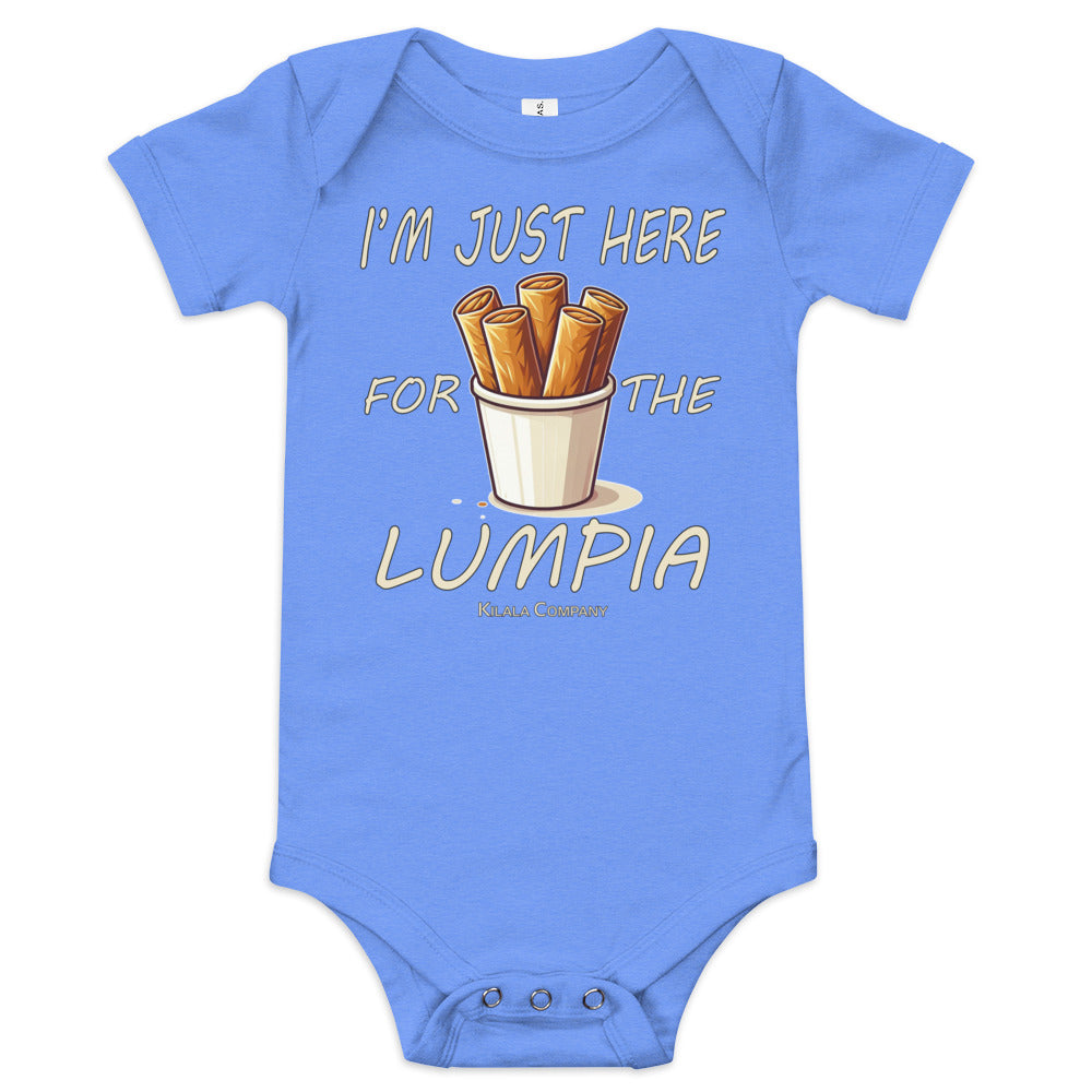 "Olen täällä vain lumpiaa varten." Vauva Onesie