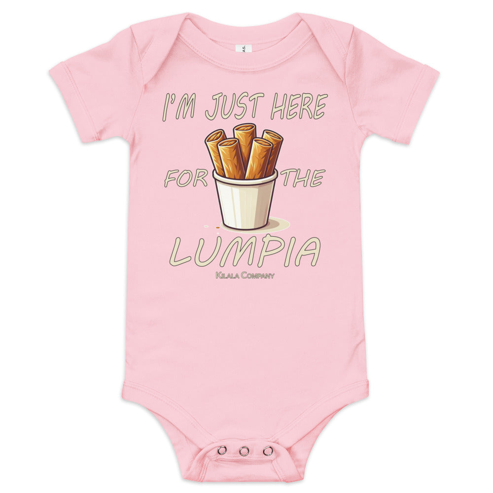 "Ich bin nur wegen der Lumpia hier." Baby-Strampler