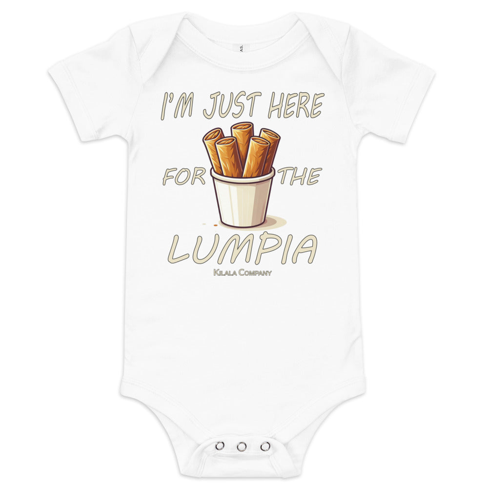 "Olen täällä vain lumpiaa varten." Vauva Onesie