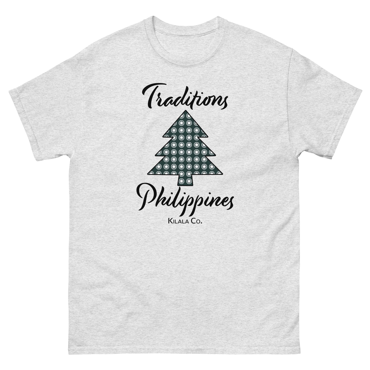 Traditions Christmas Tree with Filipino Parul Pattern - Light Colored Shirts (Unisex)