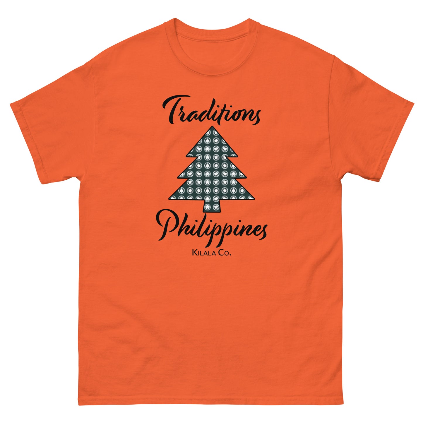 Traditions Christmas Tree with Filipino Parul Pattern - Light Colored Shirts (Unisex)