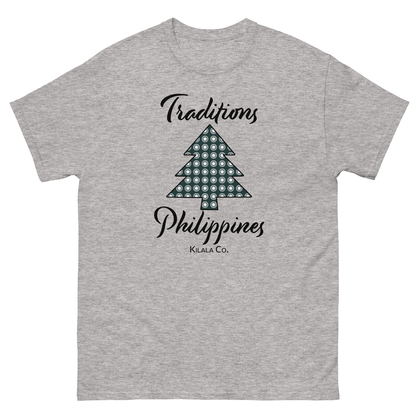 Traditions Christmas Tree with Filipino Parul Pattern - Light Colored Shirts (Unisex)