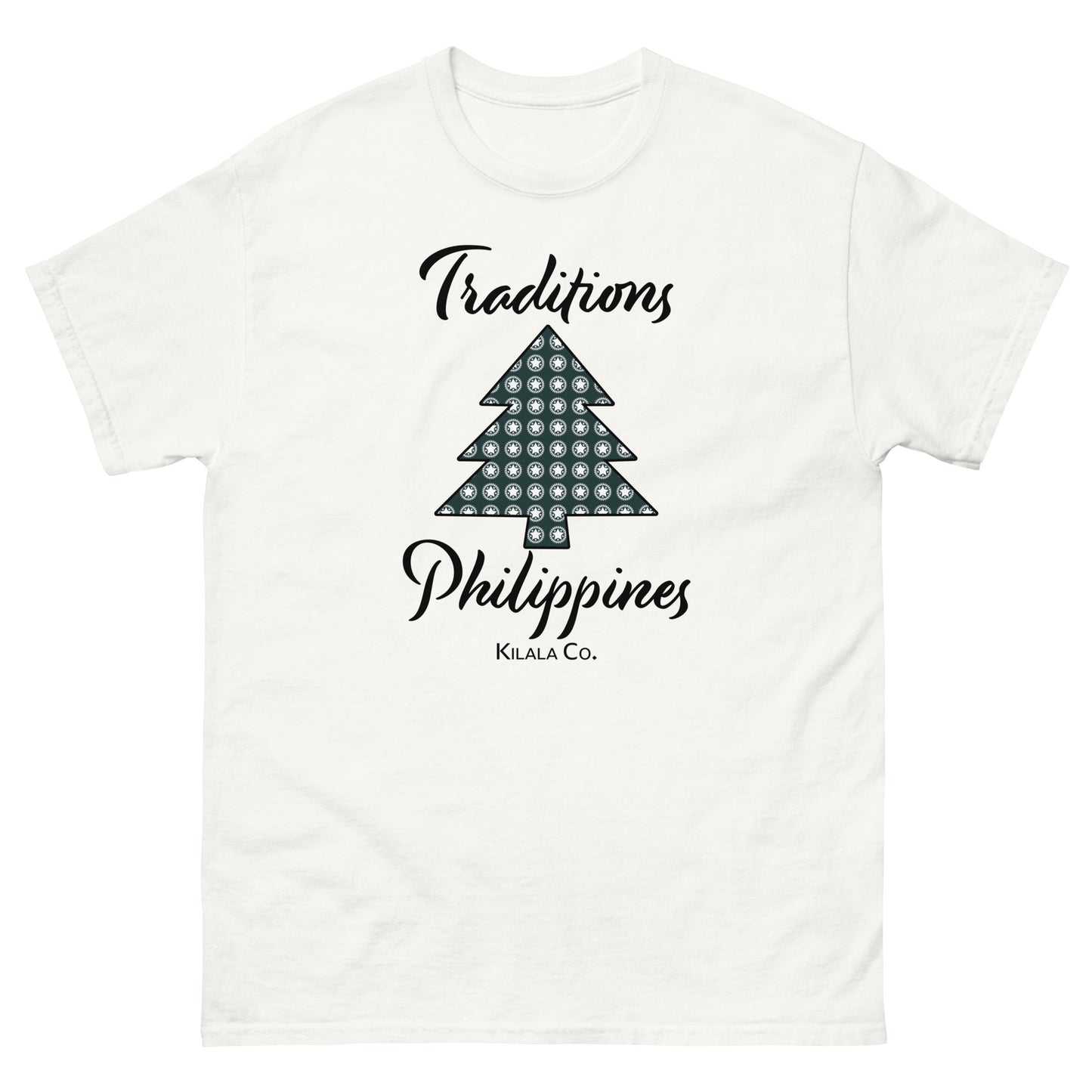 Traditions Christmas Tree with Filipino Parul Pattern - Light Colored Shirts (Unisex)