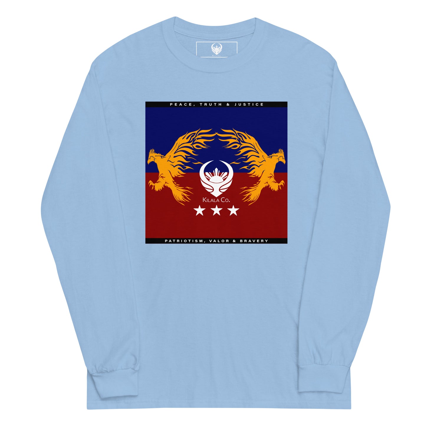 Philippine Eagle and Flag Men’s Long Sleeve Shirt