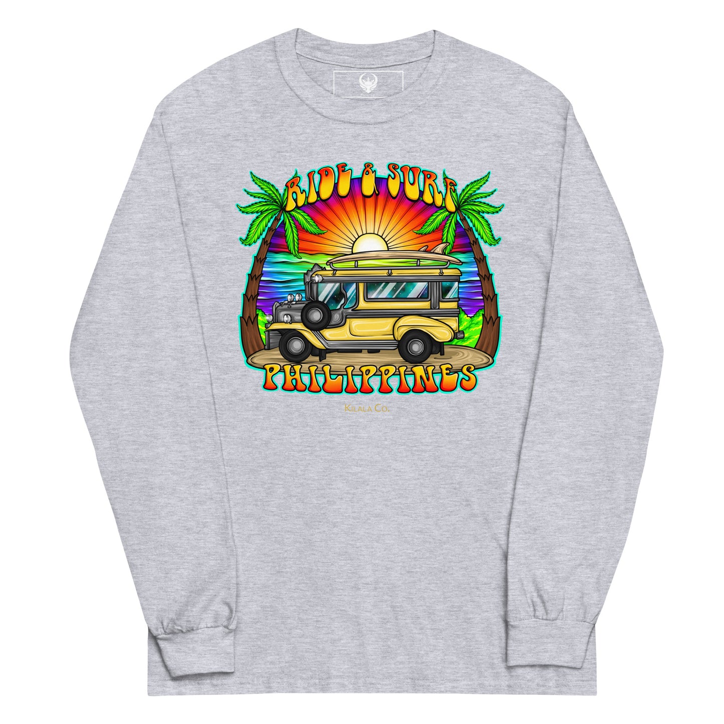 Ride &amp; Surf Philippines | Gold Jeepney - Langarmshirt für Herren