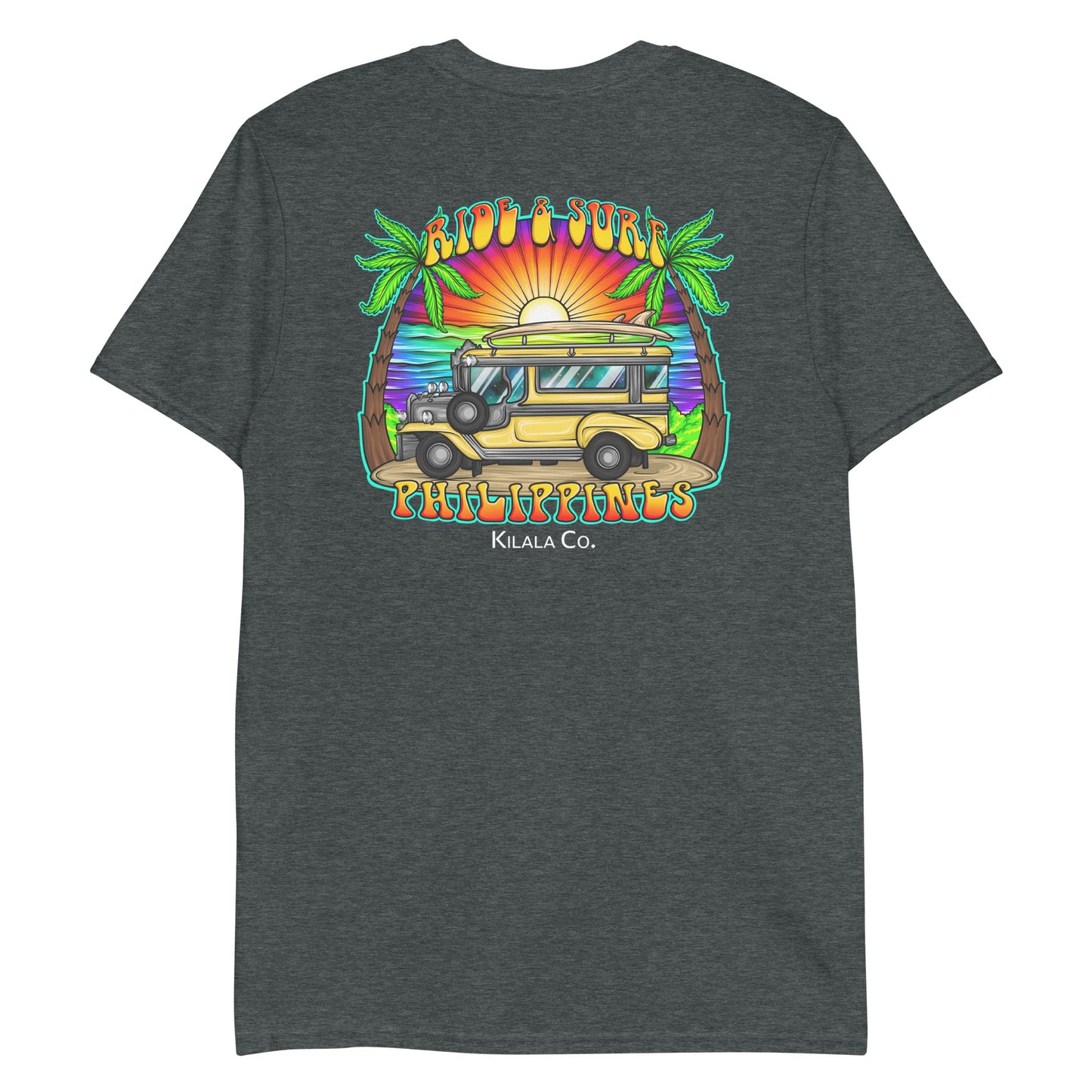 Ride & Surf Philippines - Gold Jeepney - Short-Sleeve Unisex T-Shirt