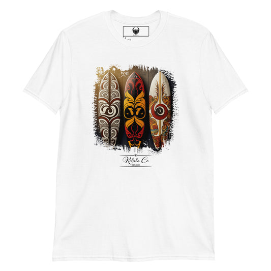 Tribal Philippine Muster Surfbrett Kurzarm Unisex T-Shirt