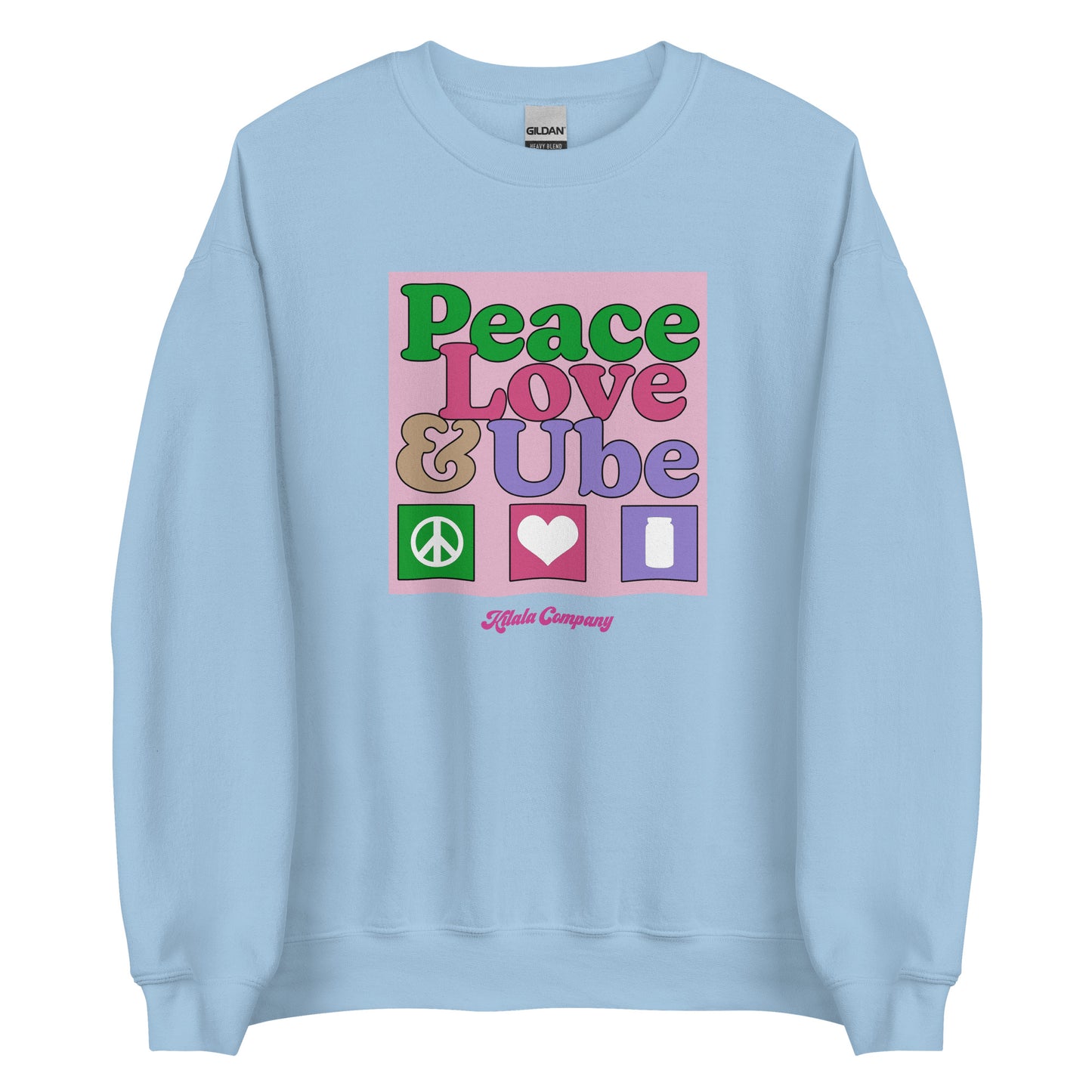 Peace Love ja Ube Unisex -huppari