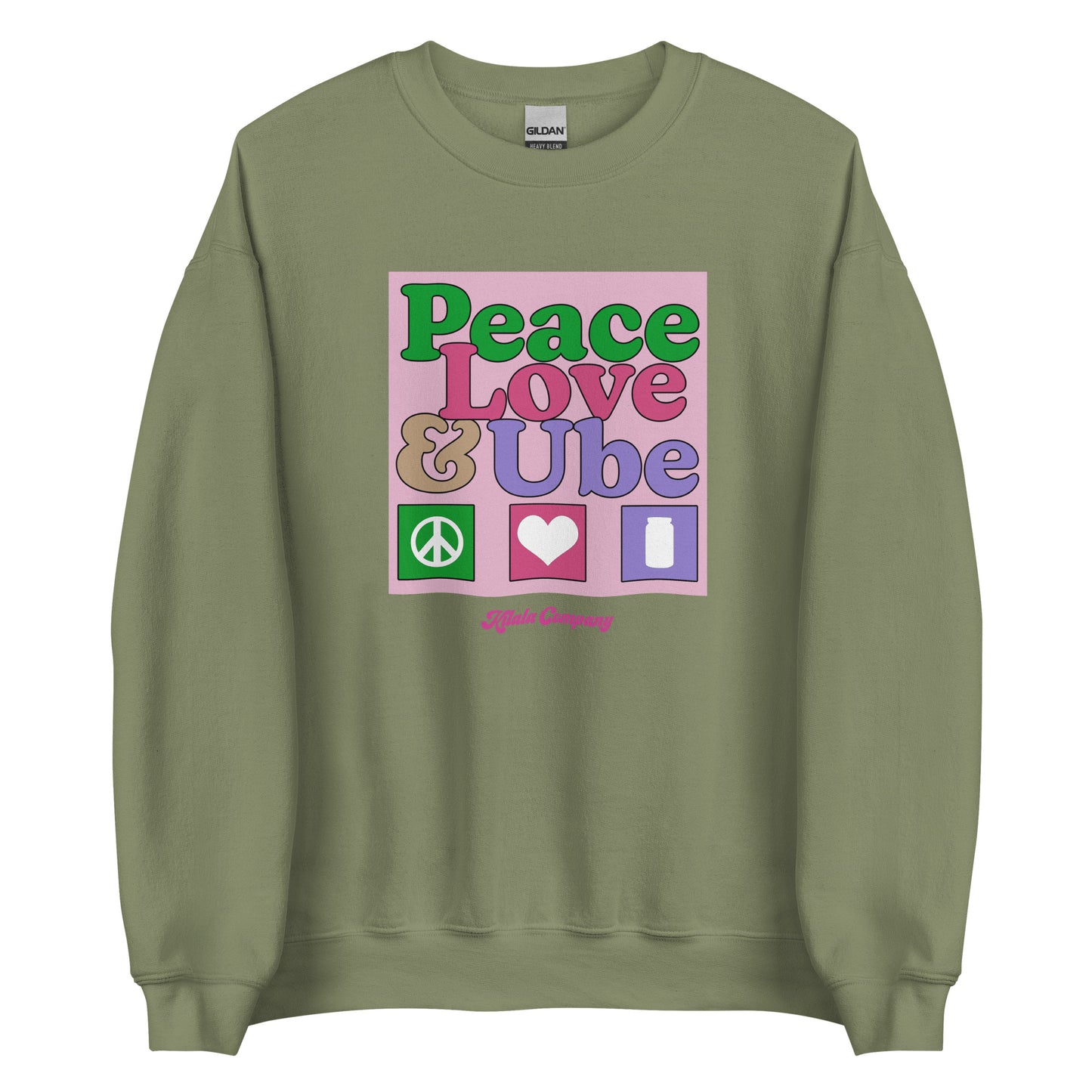 Peace Love ja Ube Unisex -huppari