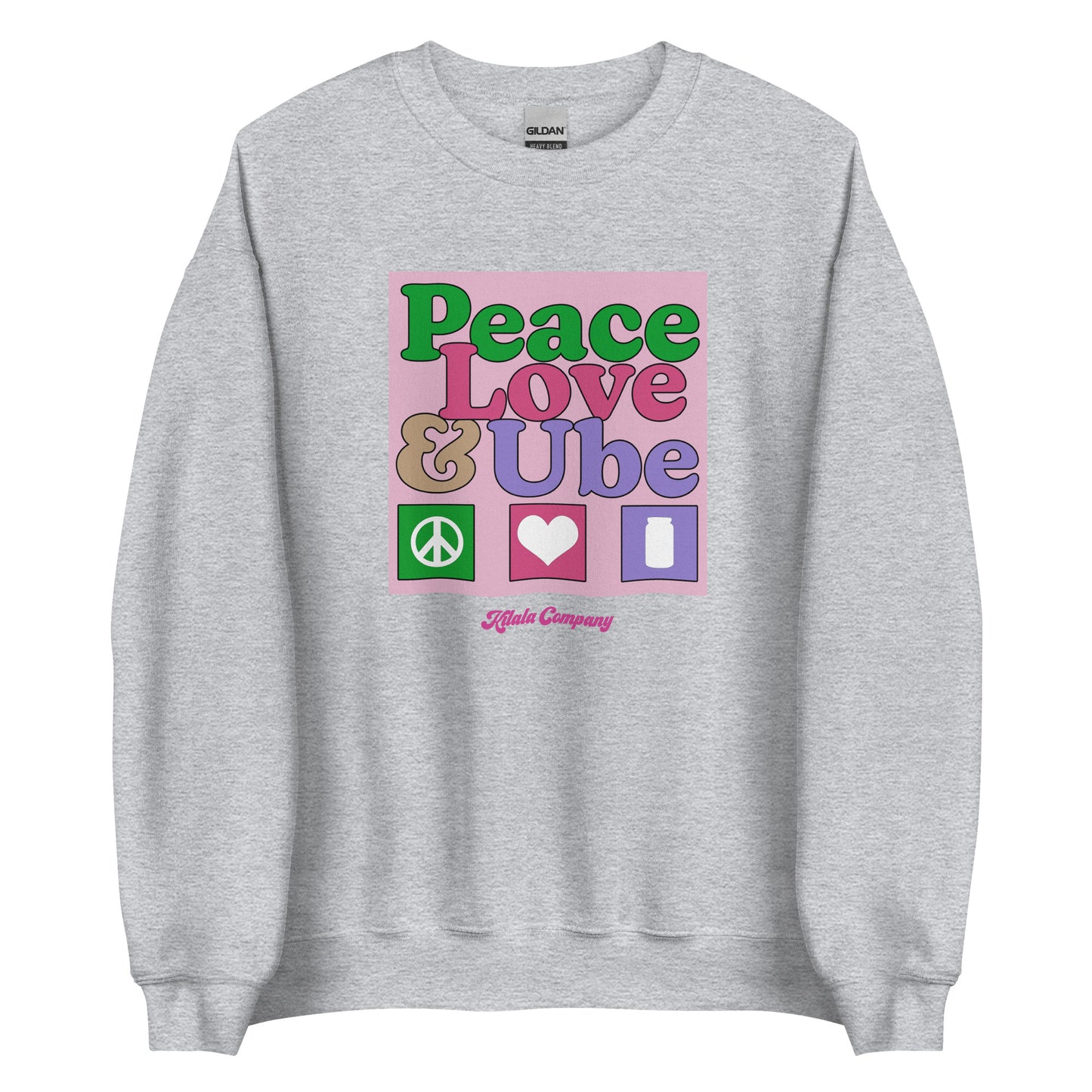 Peace Love ja Ube Unisex -huppari