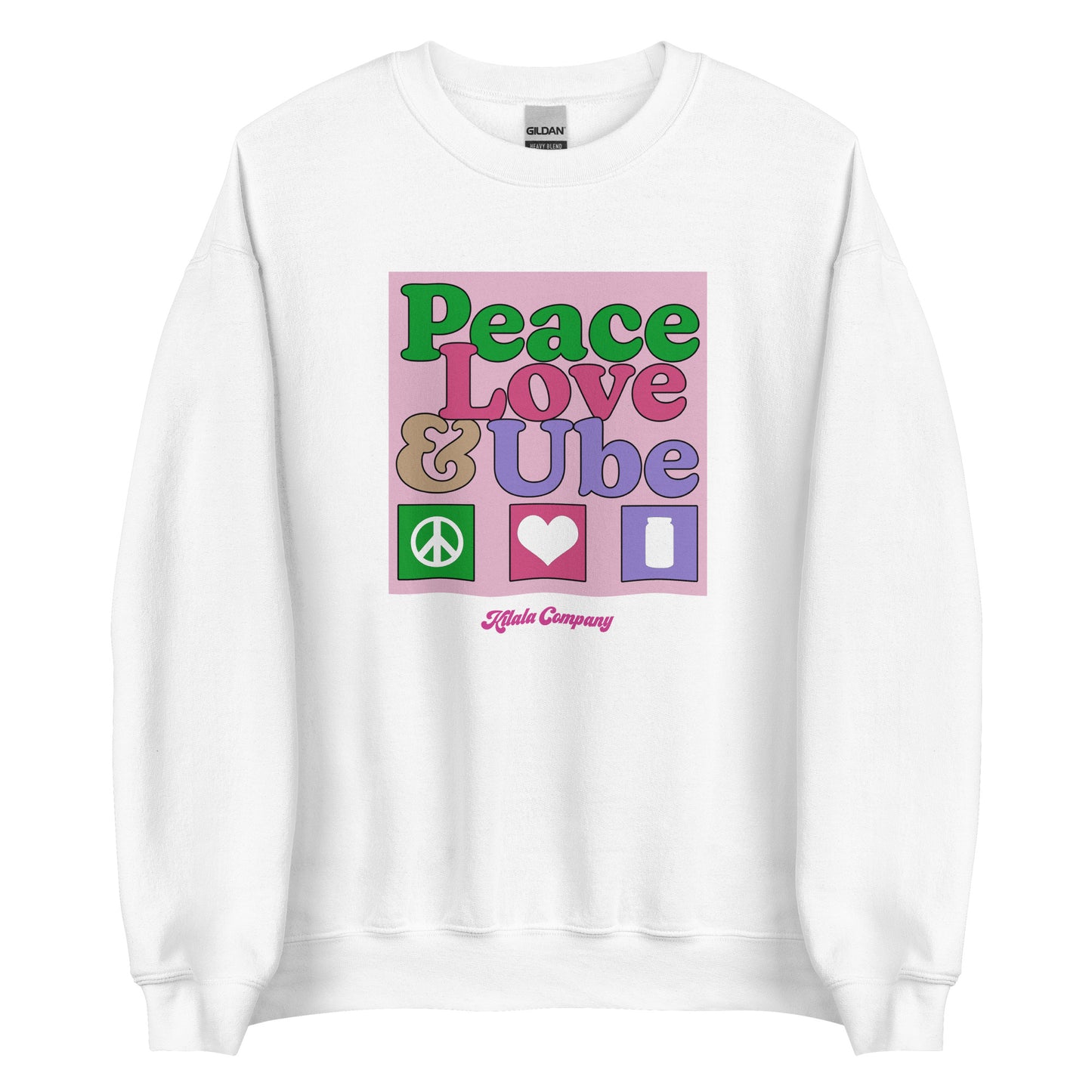 Peace Love ja Ube Unisex -huppari