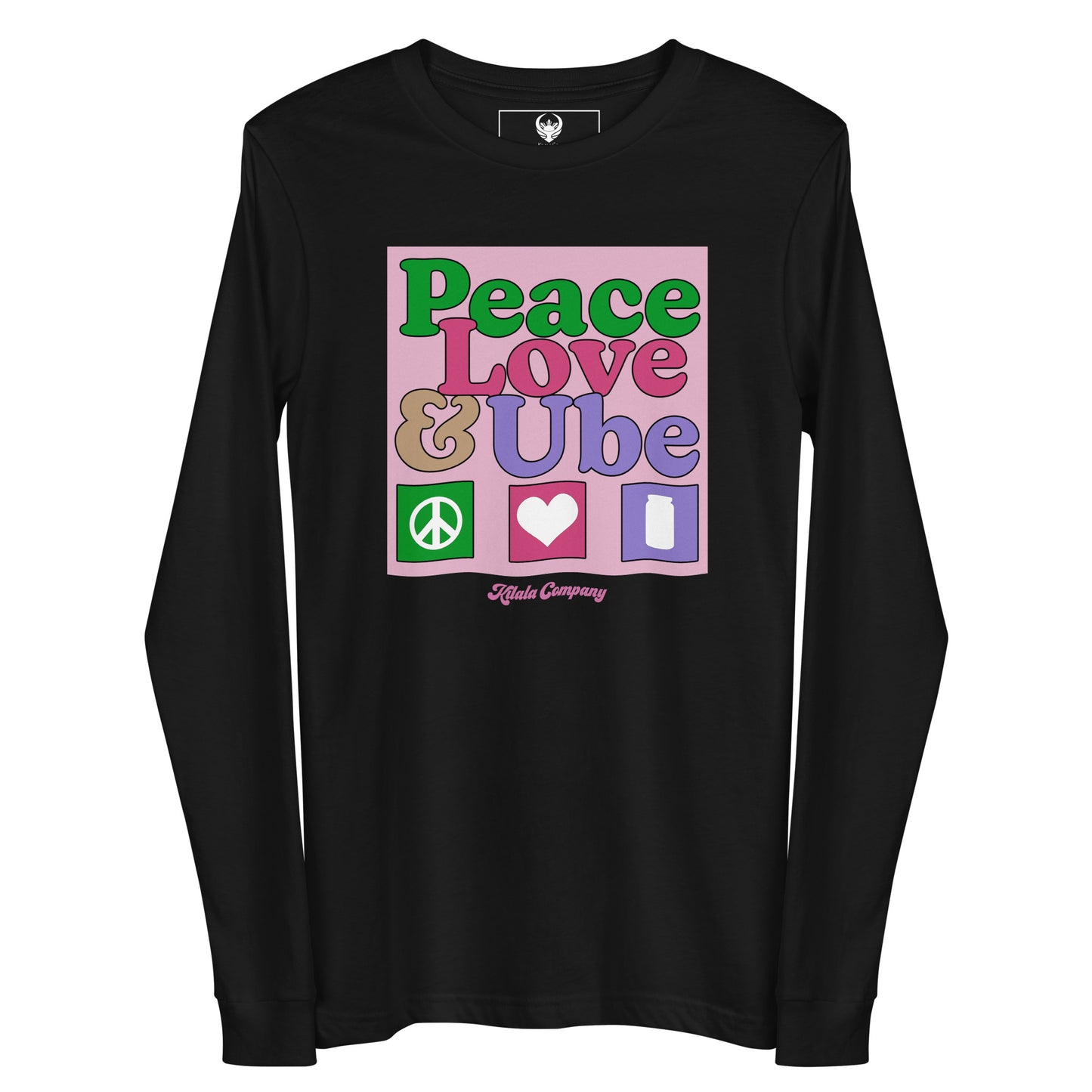 Peace, Love &amp; Ube Unisex Langarm T-Shirt