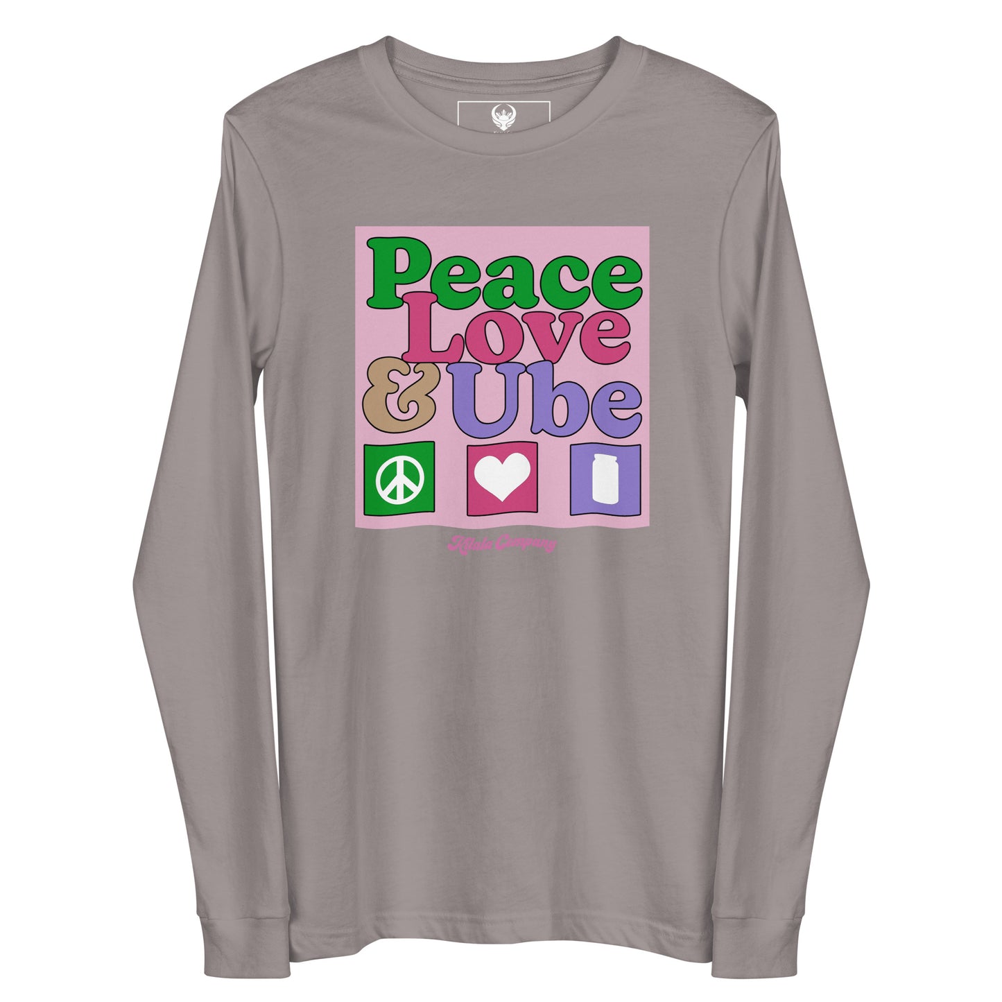 Peace, Love &amp; Ube Unisex Langarm T-Shirt