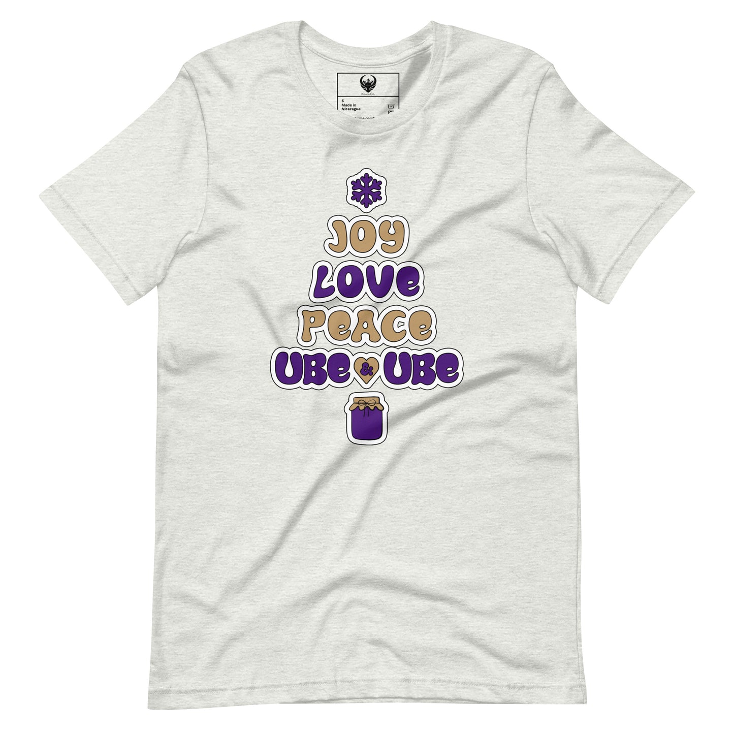 Joy, Love, Peace, and Ube Adult Unisex T-shirt