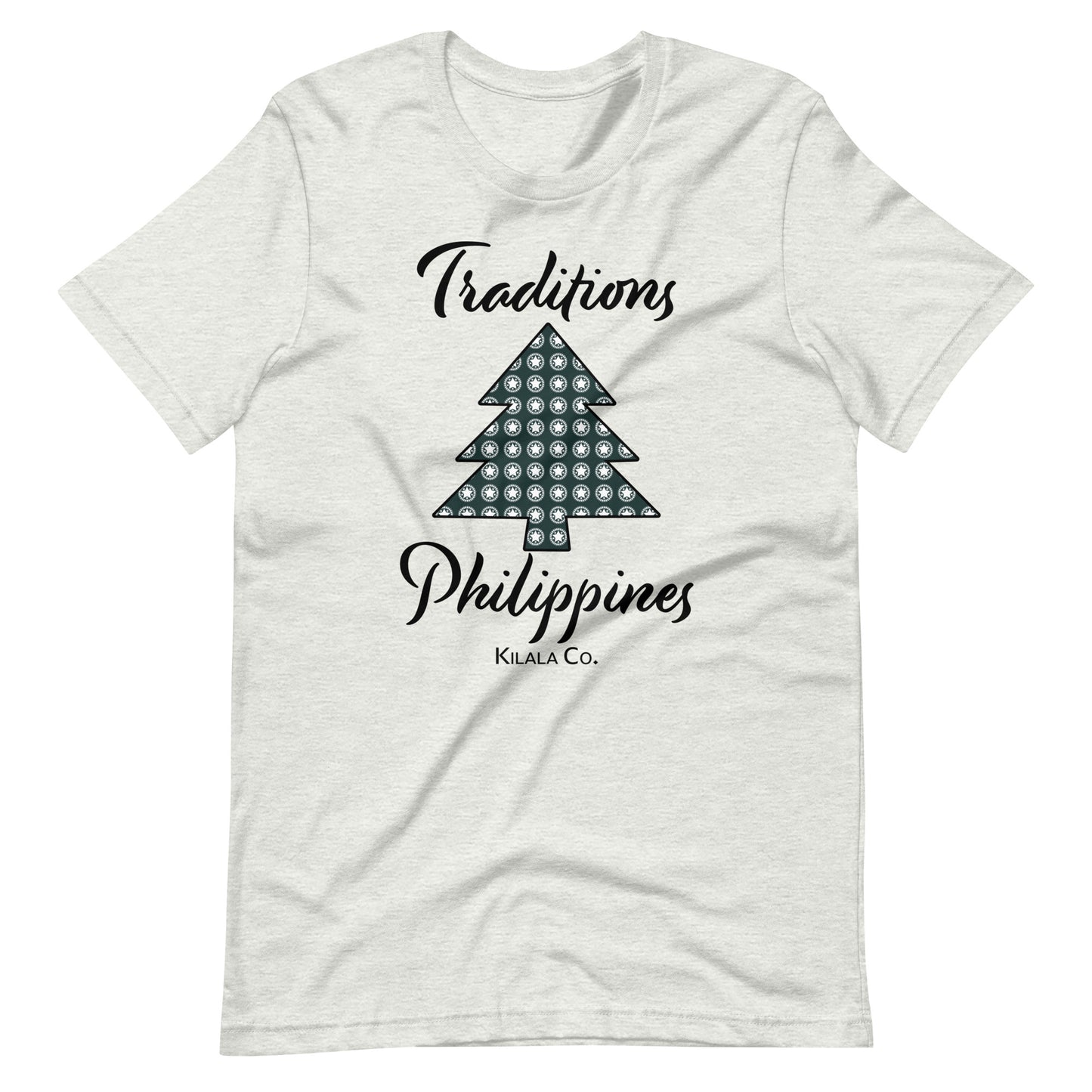 Weihnachtsbaum mit philippinischem Parul-Muster-Traditions-T-Shirt (Unisex)