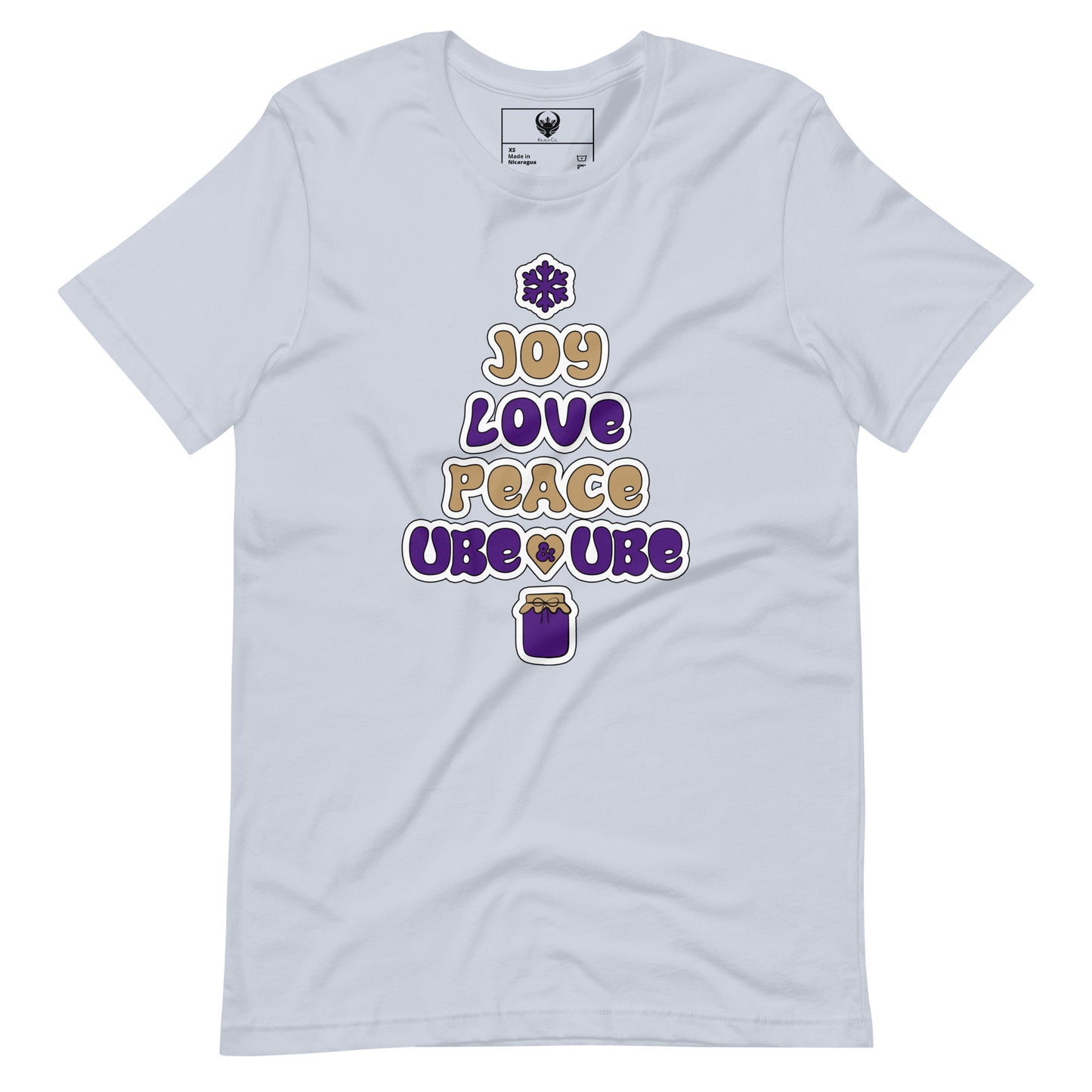 Joy, Love, Peace, and Ube Adult Unisex T-shirt