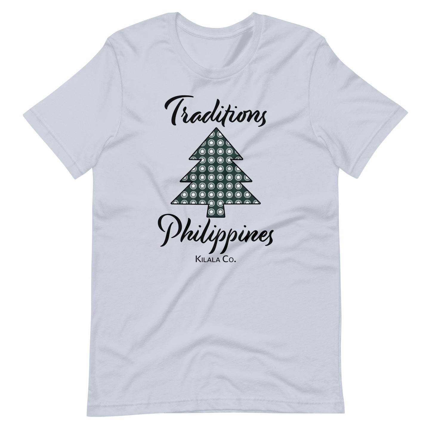 Weihnachtsbaum mit philippinischem Parul-Muster-Traditions-T-Shirt (Unisex)