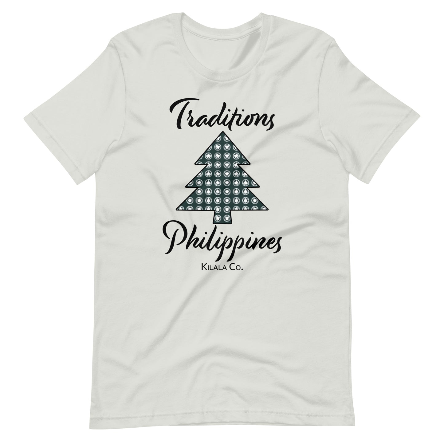 Weihnachtsbaum mit philippinischem Parul-Muster-Traditions-T-Shirt (Unisex)