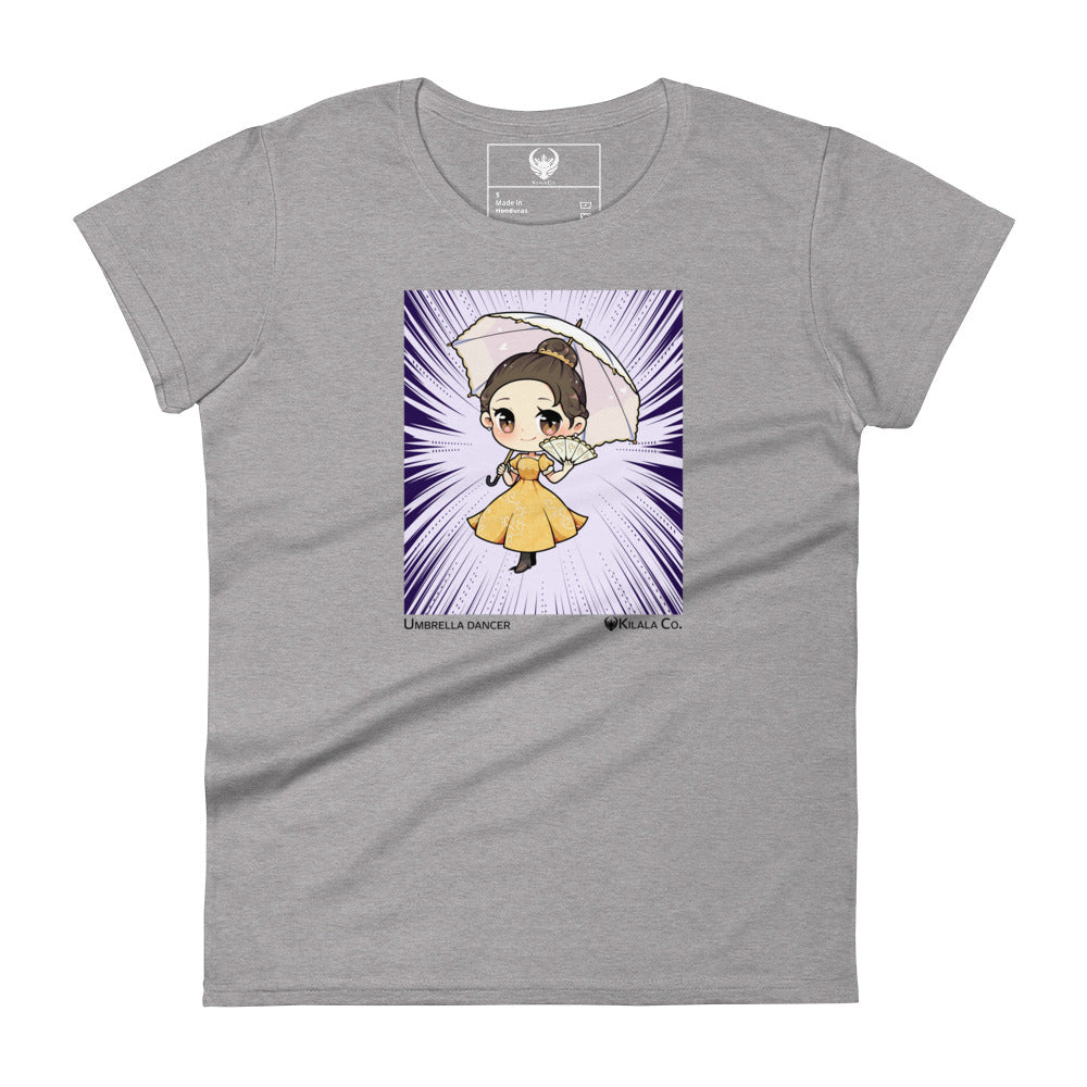 Damen Umbrella Dancer Anime Kurzarm-T-Shirt