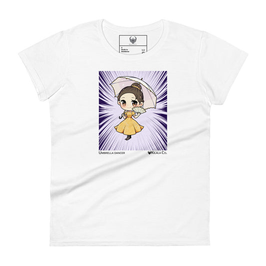 Damen Umbrella Dancer Anime Kurzarm-T-Shirt