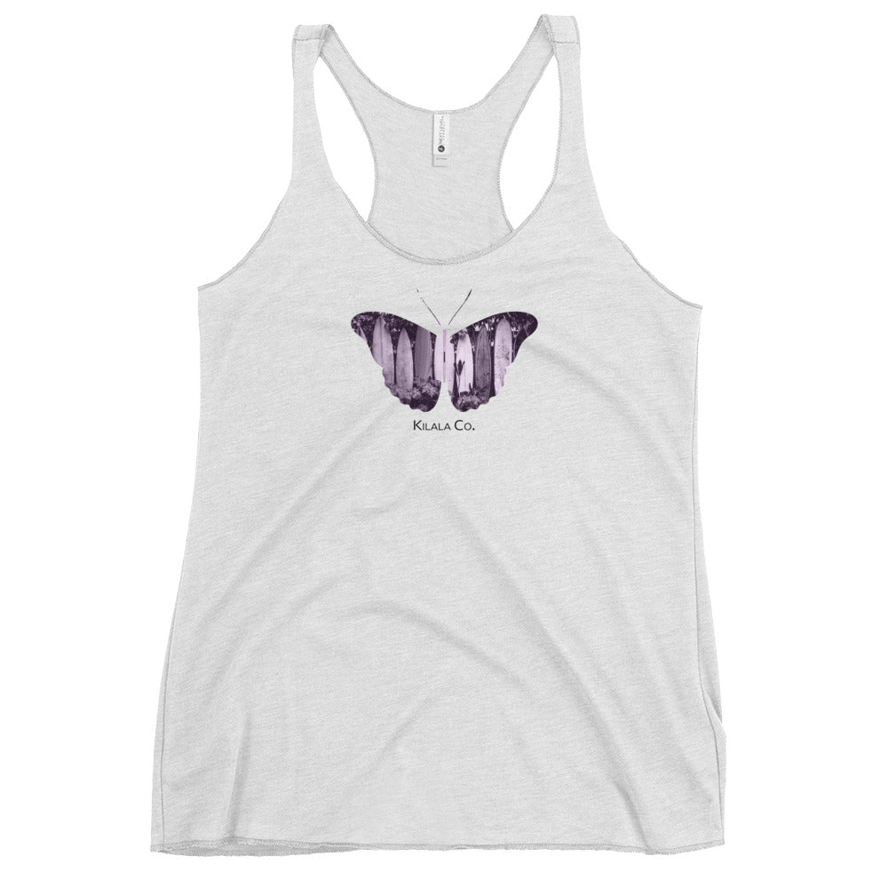 Schmetterling Racerback-Tanktop für Damen