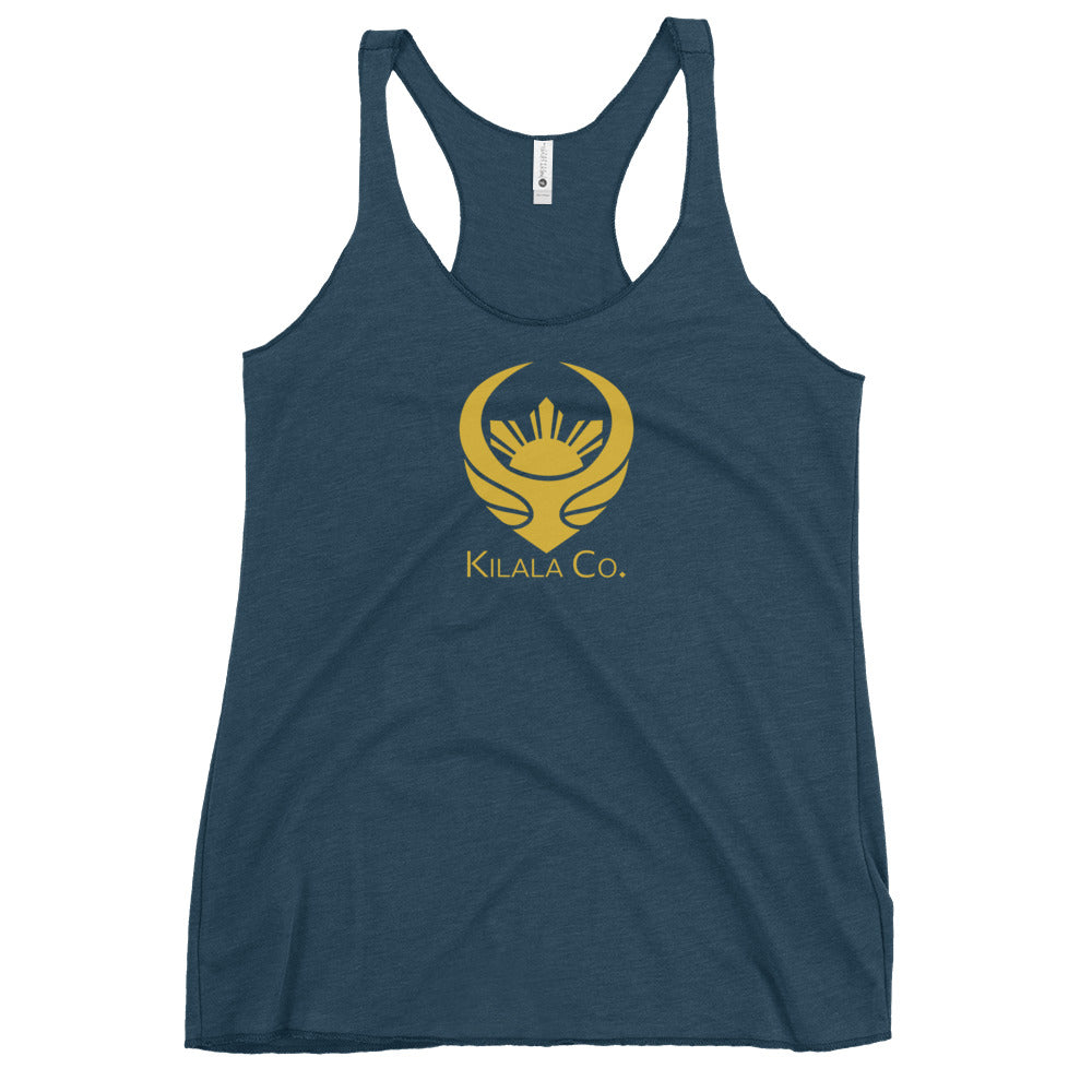 Kilala Brand Golden Eagle and Sun Women's Racerback Tank