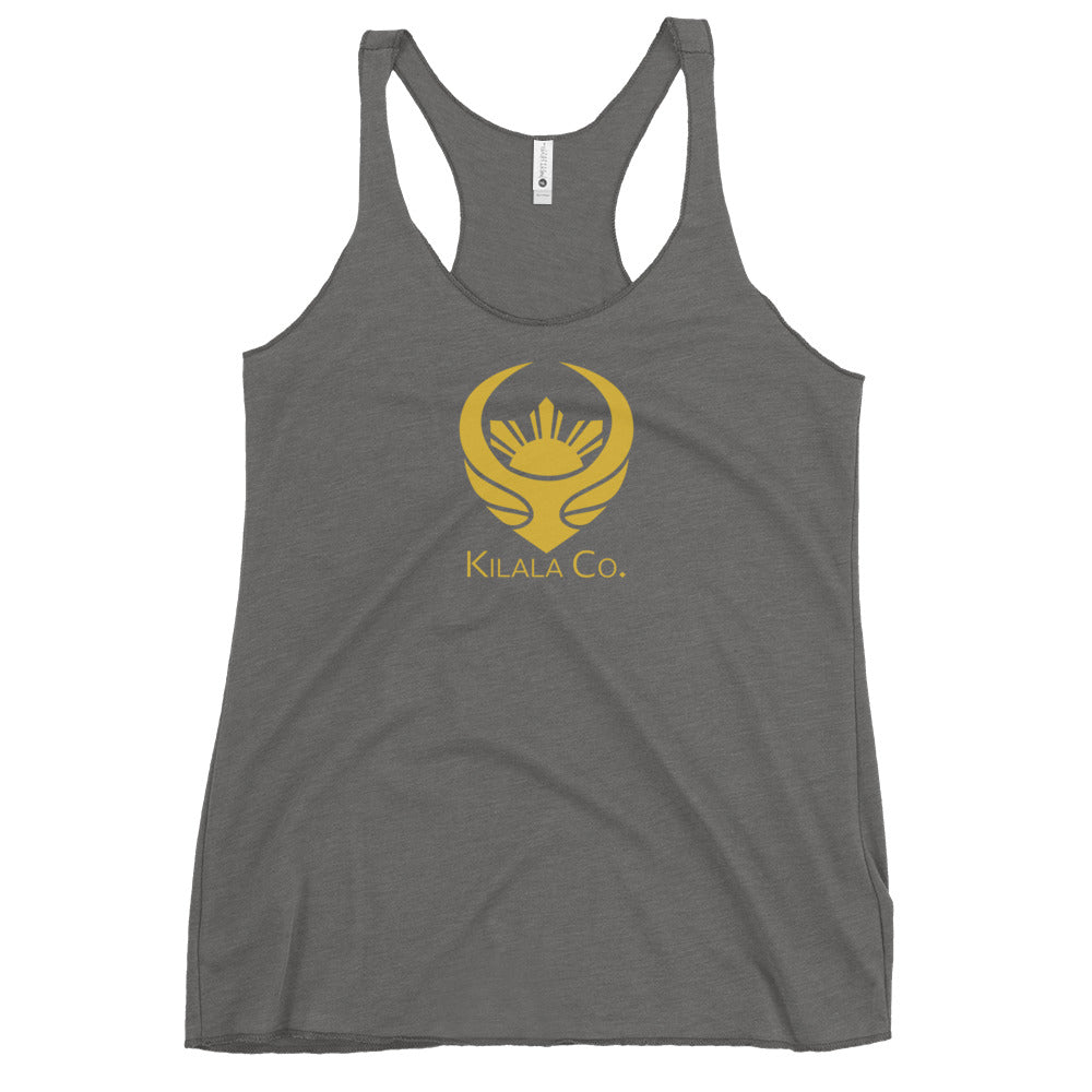 Kilala Brand Golden Eagle and Sun Women's Racerback Tank