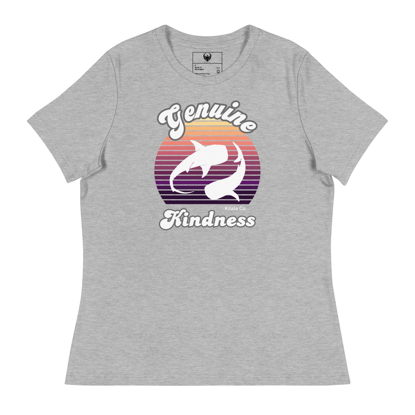 Genuine Kindness Whale Sharks T-Shirt (Women's) - Purple Gradient