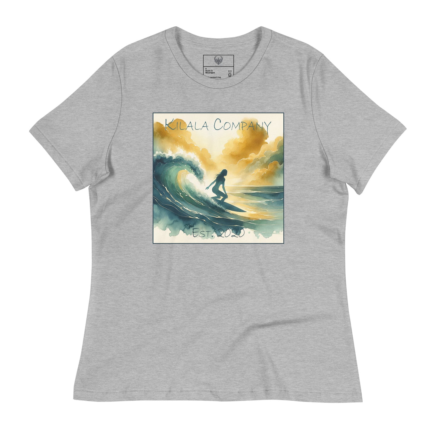 Entspanntes T-Shirt „Golden Hour Watercolor“ (Damen)