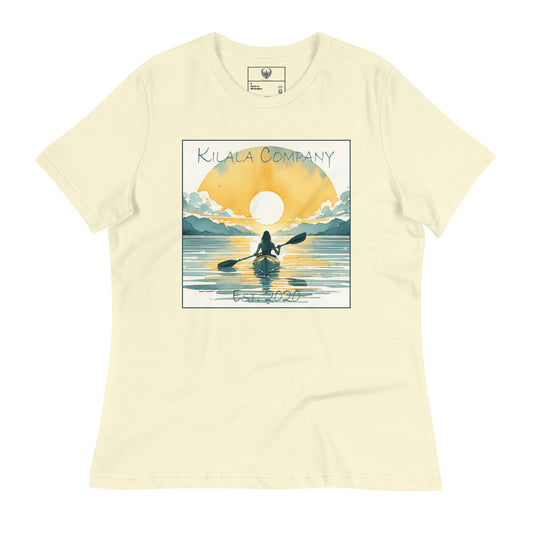 Entspanntes T-Shirt „Golden Hour Kayaking“ (Damen)