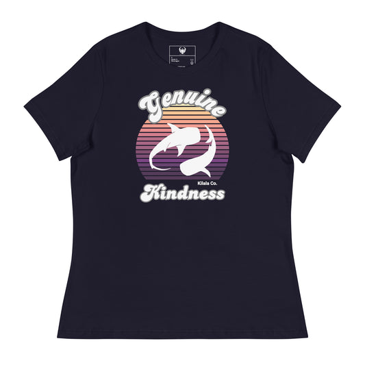 Genuine Kindness Whale Sharks T-Shirt (Women's) - Purple Gradient