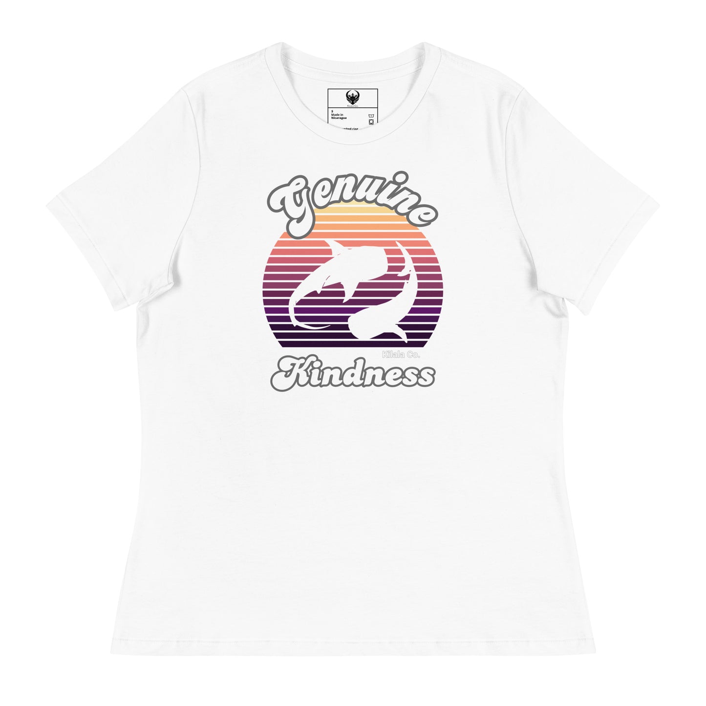 Genuine Kindness Whale Sharks T-Shirt (Women's) - Purple Gradient