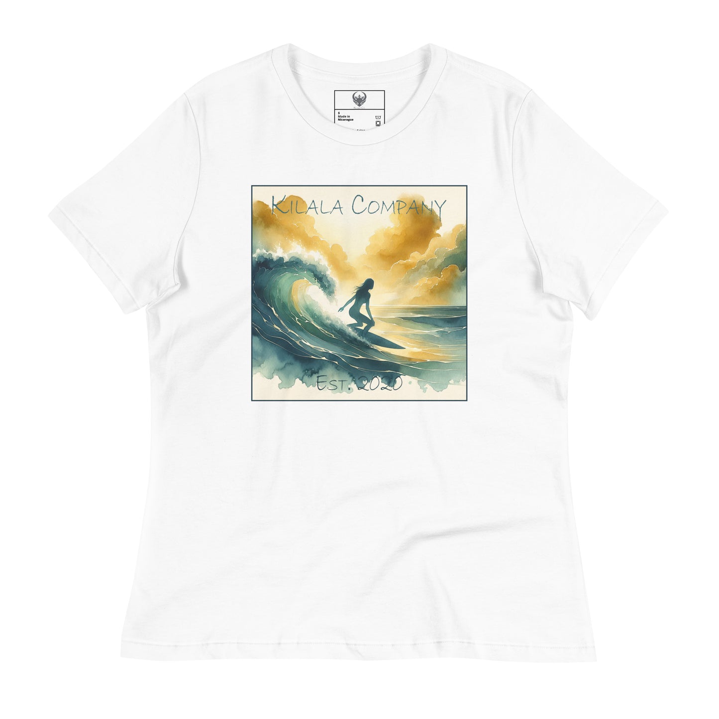 Entspanntes T-Shirt „Golden Hour Watercolor“ (Damen)