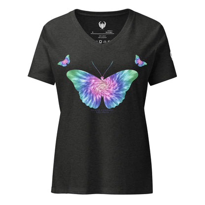 Butterfly Tie-Dye Relaxed V-neck T-shirt (Women’s)