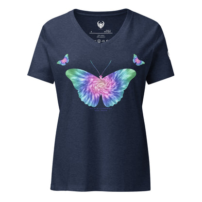 Butterfly Tie-Dye Relaxed V-neck T-shirt (Women’s)