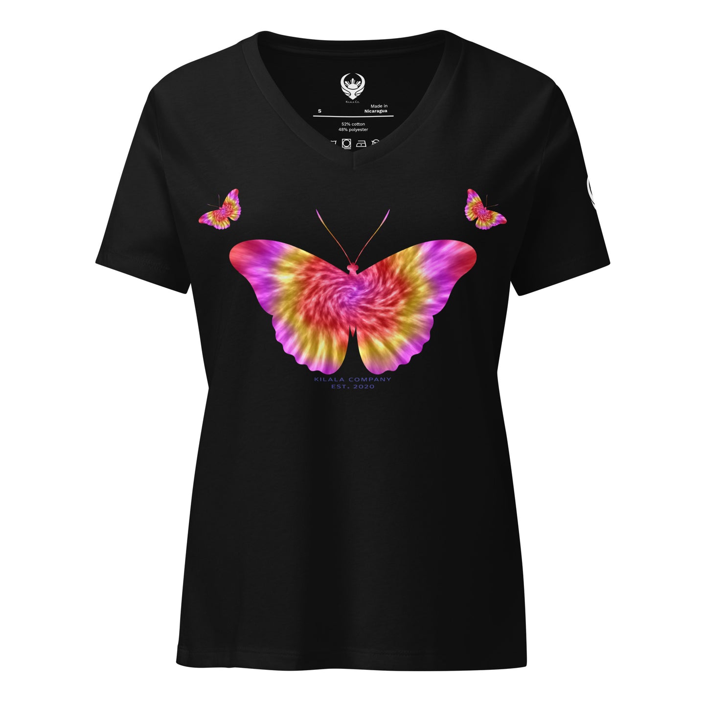 Butterfly Tie-dye Relaxed V-neck T-shirt (Women’s)