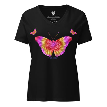 Butterfly Tie-dye Relaxed V-neck T-shirt (Women’s)