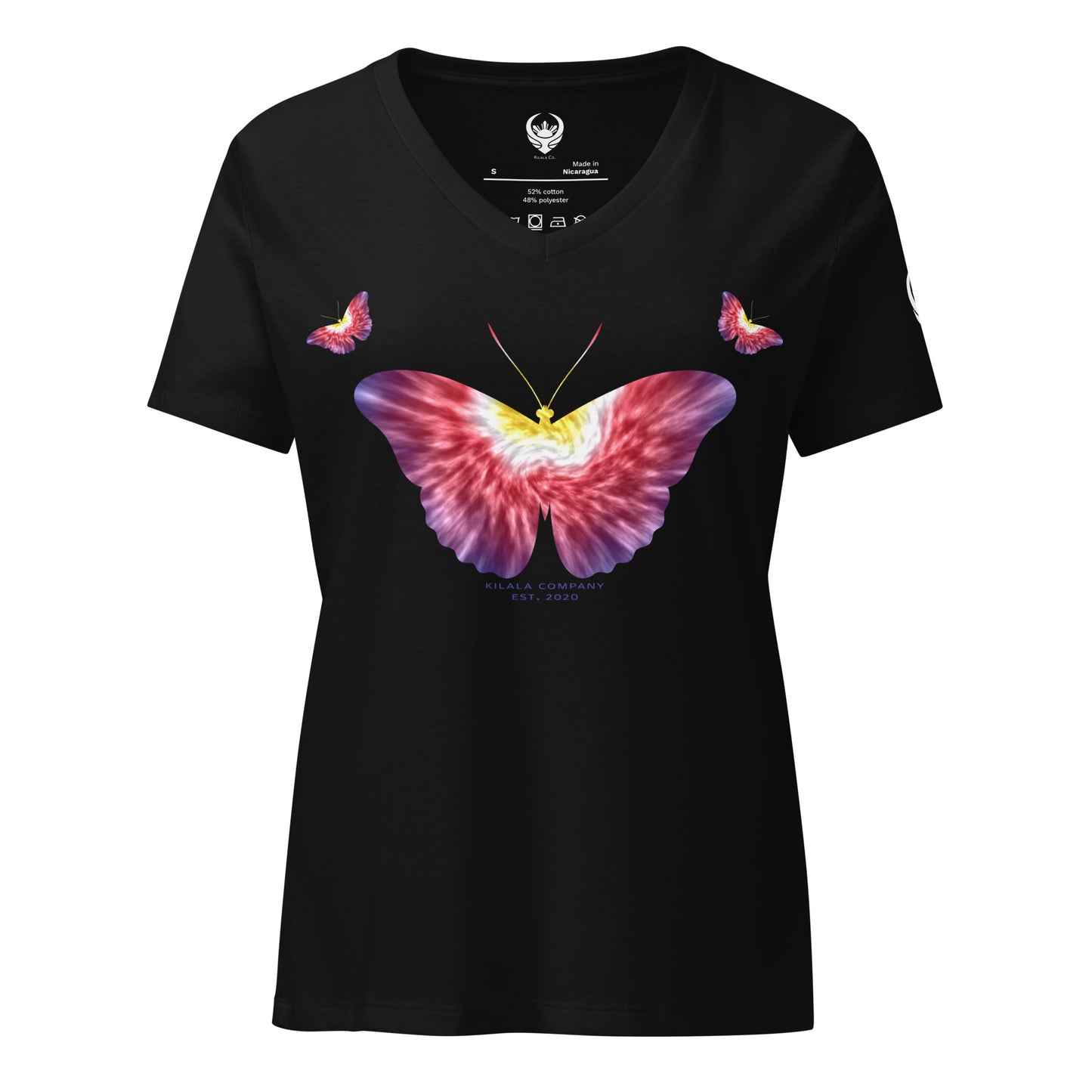 Butterfly Tie-Dye Relaxed V-neck T-shirt (Women’s)