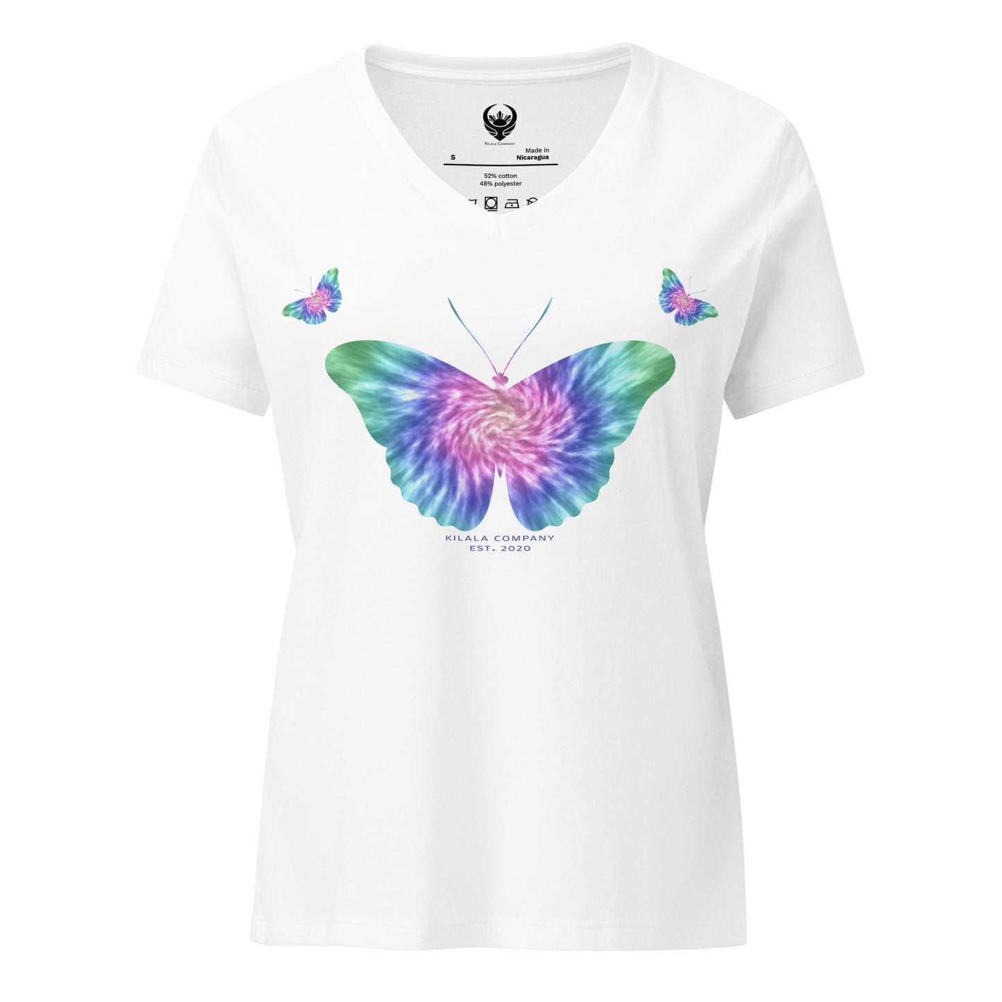 Butterfly Tie-Dye Relaxed V-neck T-shirt (Women’s)