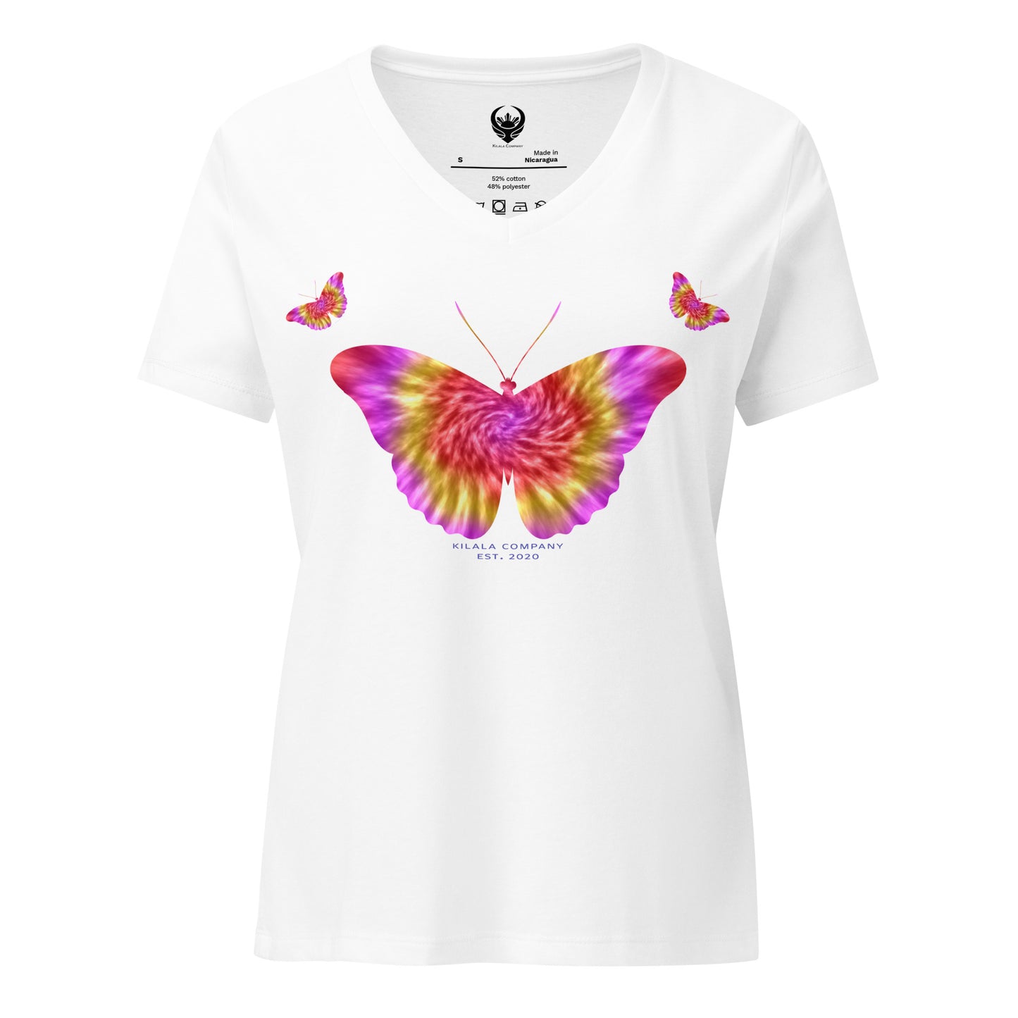 Butterfly Tie-dye Relaxed V-neck T-shirt (Women’s)