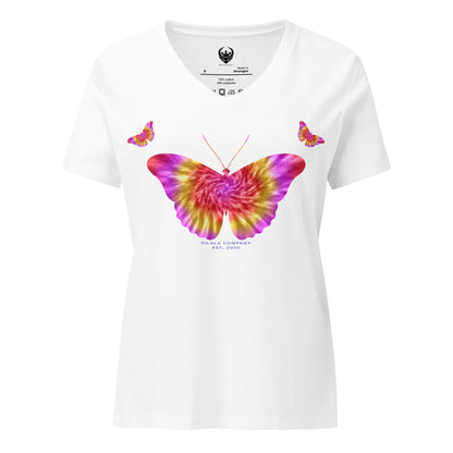 Butterfly Tie-dye Relaxed V-neck T-shirt (Women’s)