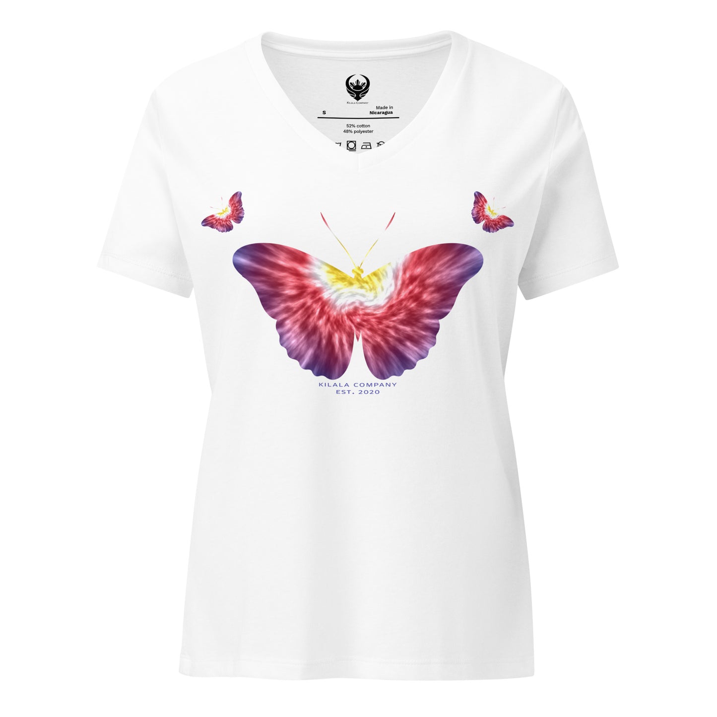 Butterfly Tie-Dye Relaxed V-neck T-shirt (Women’s)